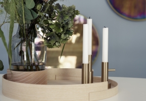 Jamie Hayon Vase und Kerzenständer Holztablett WednesdayArchitecture